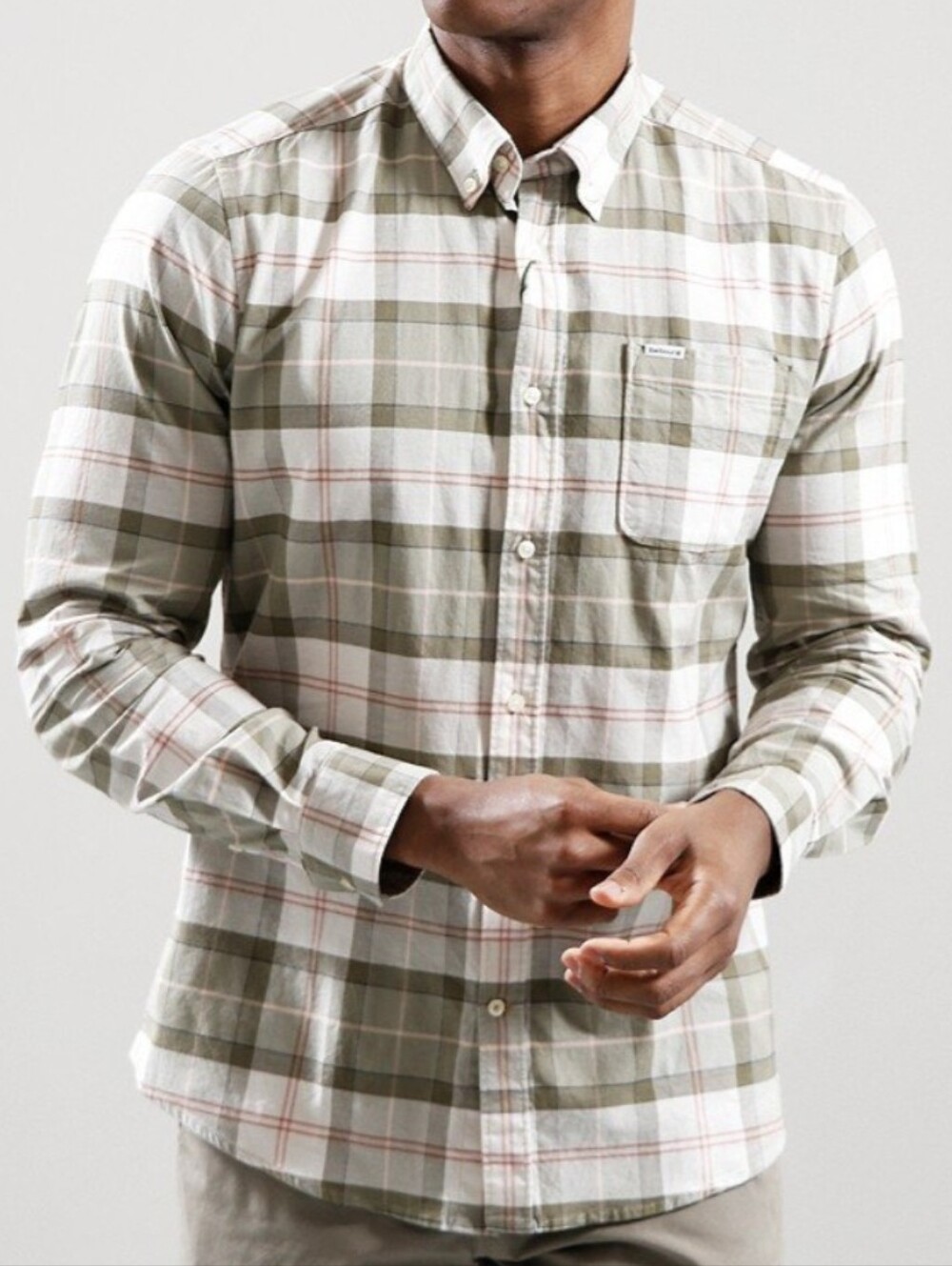 Barbour Lewis Tailored Fit Shirt Glenmore Green